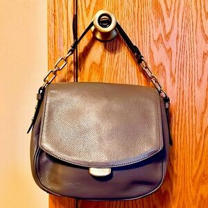 Rare vintage Kate Spade pebbled leather classic chain handle top flap handbag